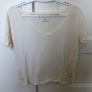 Aéropostale Womens Blouse with Lace Cutouts